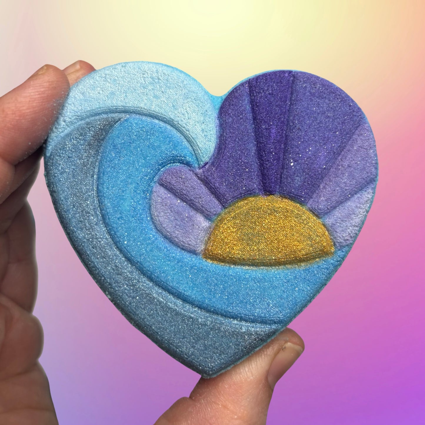 Beach Wave Heart Bath Bomb Mold