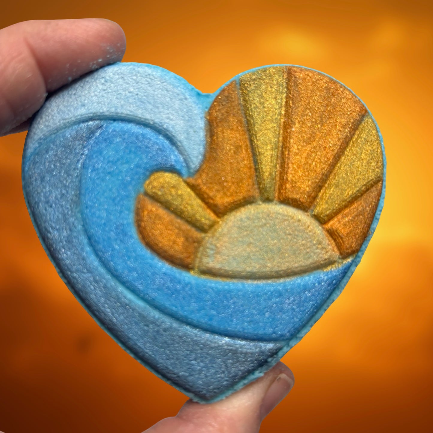 Beach Wave Heart Bath Bomb Mold
