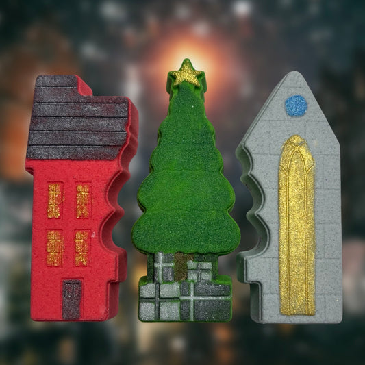 Winter Village Puzzle Bath Bomb Molds