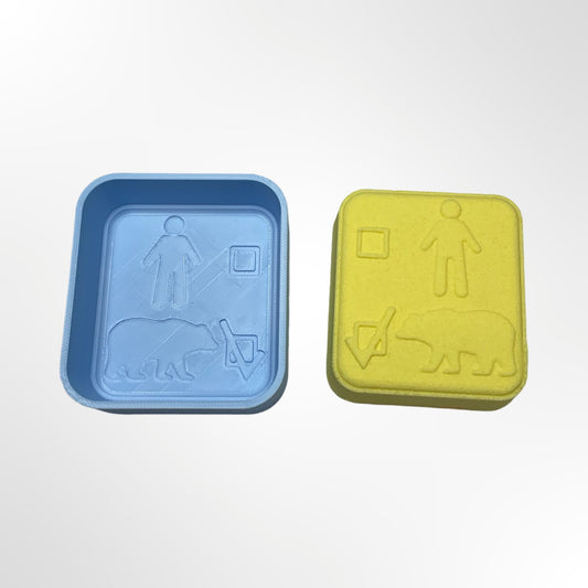 Man vs Bear Bath Bomb Mold STL File