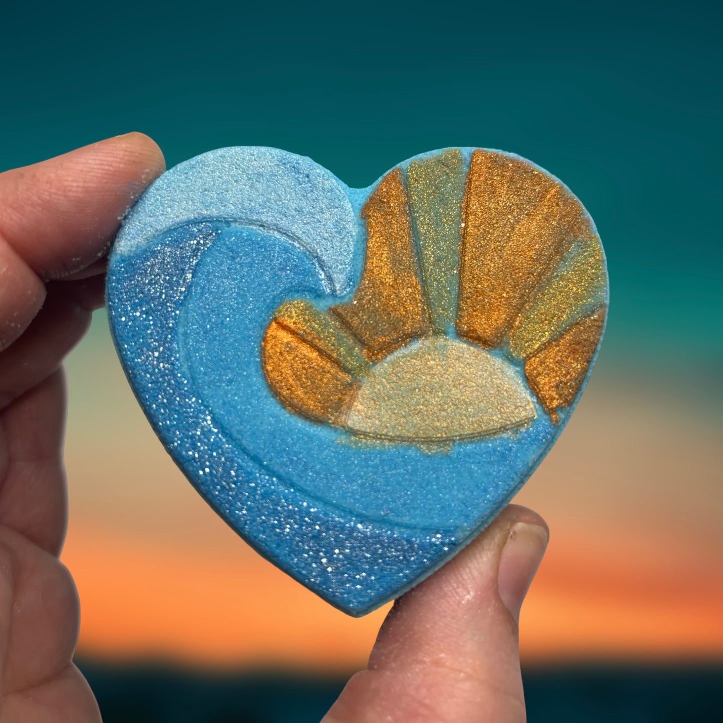 Beach Wave Heart Bath Bomb Mold