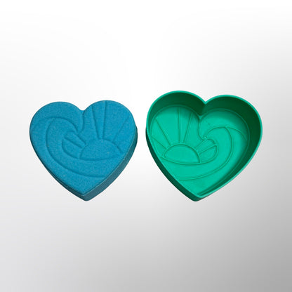 Beach Wave Heart Bath Bomb Mold