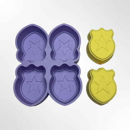 Mini Police Badge Bath Bomb Mold