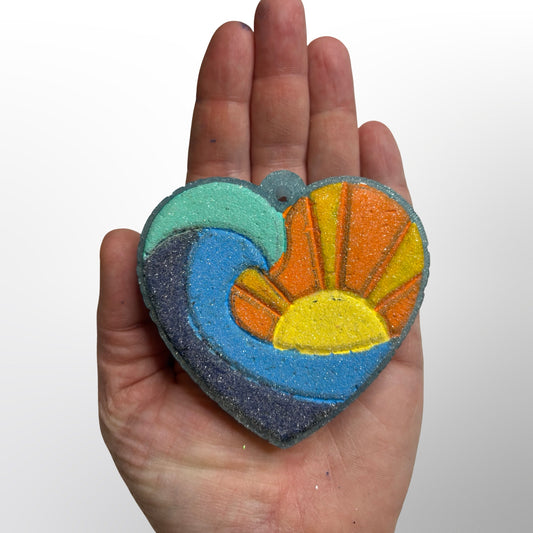 Heart Beach Wave Freshie Mold