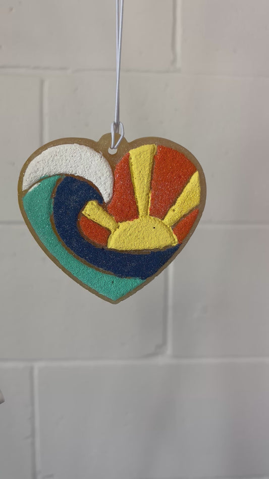 Heart Beach Wave Freshie Stamp